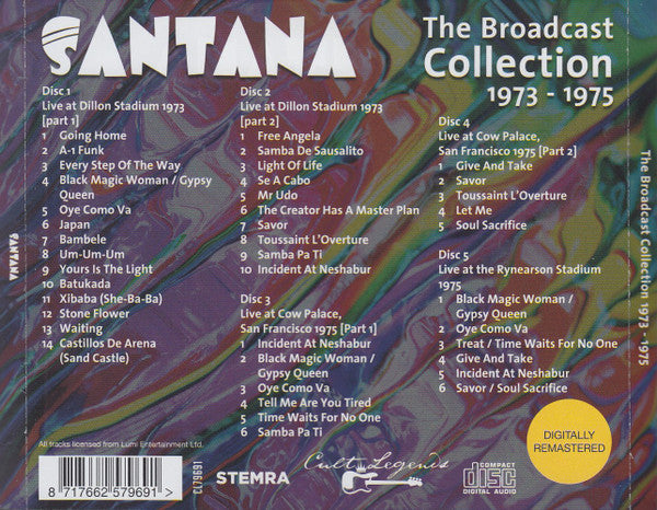 Santana : The Broadcast Collection 1973 - 1975 (5xCD, Comp, Unofficial)