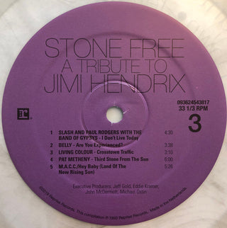Various : Stone Free (A Tribute To Jimi Hendrix) (LP, Cle + LP, S/Sided, Etch, Cle + Comp, Ltd, RE)
