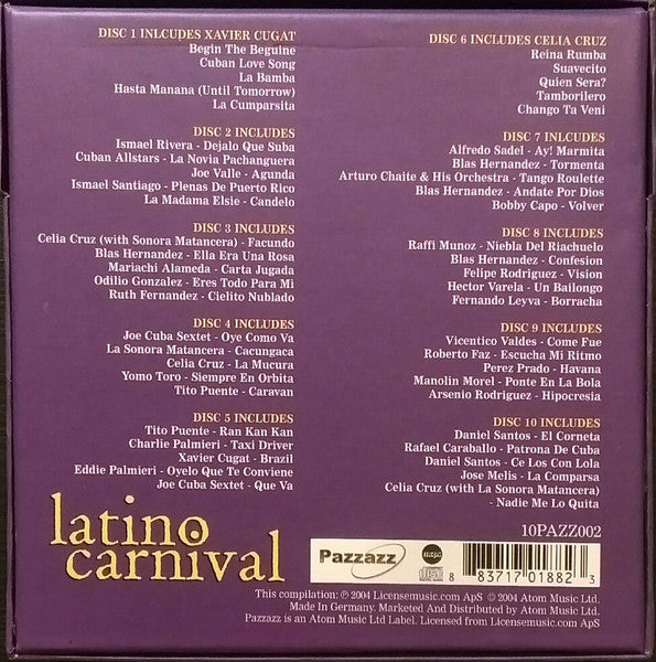 Various : Latino Carnival (10xCD, Comp, Box)