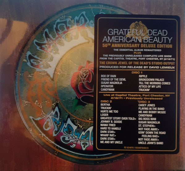 The Grateful Dead : American Beauty (HDCD, Album, RE, RM + 2xHDCD + Dlx, 50t)
