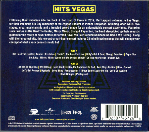 Def Leppard : Hits Vegas (Live At Planet Hollywood) (2xCD, Album)