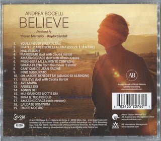 Andrea Bocelli : Believe (CD, Album, Tar)