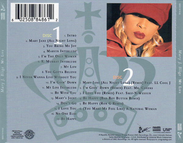 Mary J. Blige : My Life (CD, Album, RE + CD, Comp + Dlx, 25t)