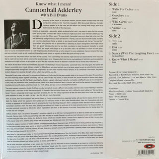 Cannonball Adderley With Bill Evans : Know What I Mean? (LP, Album, RE)