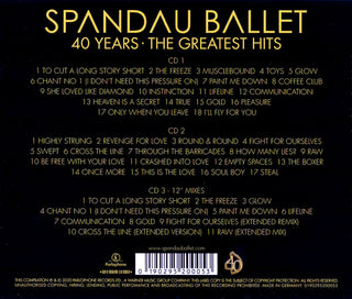 Spandau Ballet : 40 Years: The Greatest Hits (3xCD, Comp)