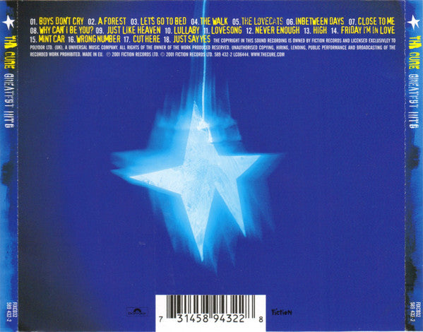 The Cure : Greatest Hits (CD, Comp, RP)