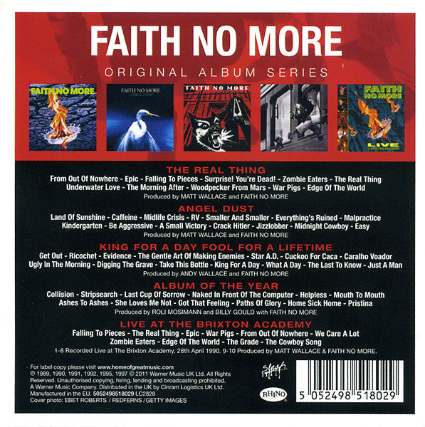 Faith No More : Original Album Series (CD, Album, RE + CD, Album, RE + CD, Album, RE + CD)