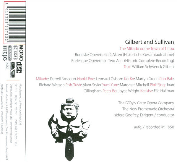 Gilbert & Sullivan - Darrell Fancourt · Leonard Osborn · Martyn Green · Margaret Mitchell (2) · Isidore Godfrey : The Mikado (2xCD, Album, Mono, RE, RM, Dig)