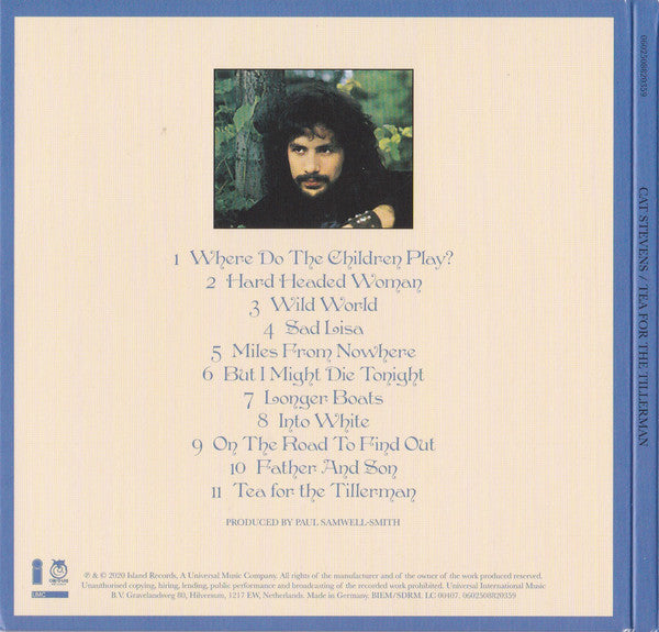 Cat Stevens : Tea For The Tillerman (CD, Album, RE, RM, 50t)