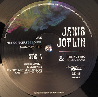 Janis Joplin & Kozmic Blues Band : Live Het Concertgebouw Amsterdam 1969 (LP, Album, 180)