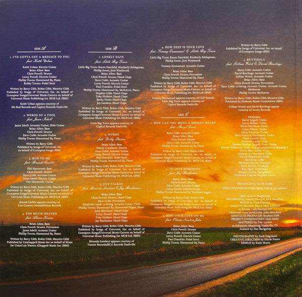 Barry Gibb  & Various : Greenfields: The Gibb Brothers' Songbook Vol. 1 (LP + LP, S/Sided, Las + Album, Gat)