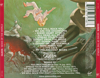 Queen : News Of The World (CD, Album, RE + CD, EP + Dlx, RM)