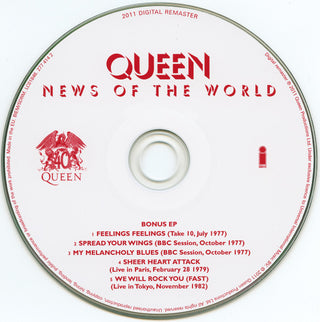 Queen : News Of The World (CD, Album, RE + CD, EP + Dlx, RM)