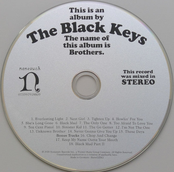 The Black Keys : Brothers (CD, Album, Dlx, RM, 10t)