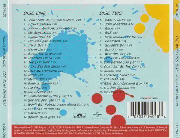 The Who : Hits 50! (2xCD, Comp, Mono, Dlx, EDC)