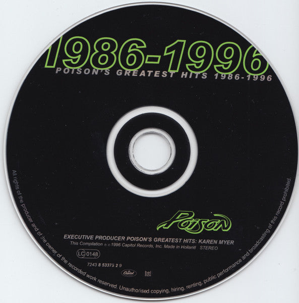 Poison (3) : Poison's Greatest Hits 1986-1996 (CD, Comp)