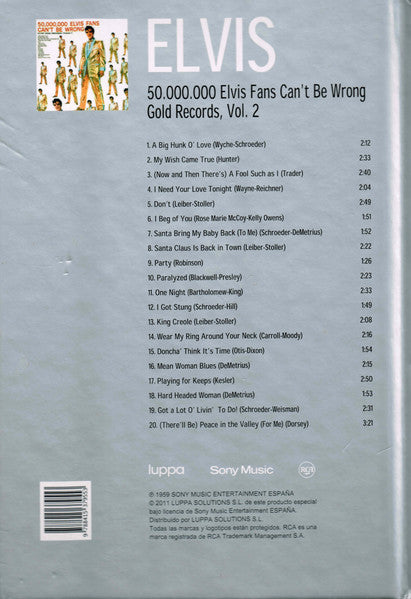 Elvis Presley : 50.000.000 Elvis Fans Can't Be Wrong (Elvis' Gold Records - Volume 2) (CD, Comp, Boo)