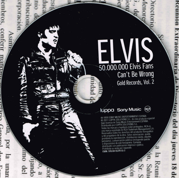 Elvis Presley : 50.000.000 Elvis Fans Can't Be Wrong (Elvis' Gold Records - Volume 2) (CD, Comp, Boo)
