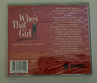 Madonna : Who's That Girl (Original Motion Picture Soundtrack) (CD, Album, RE)