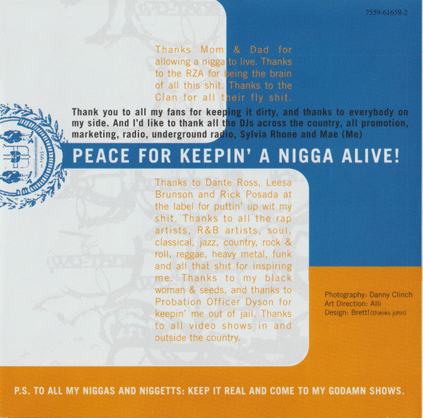 Ol' Dirty Bastard : Return To The 36 Chambers: The Dirty Version (CD, Album, RE, Arv)