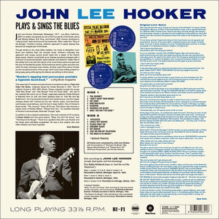 John Lee Hooker : Plays & Sings The Blues (LP, Album, Ltd, RE, 180)
