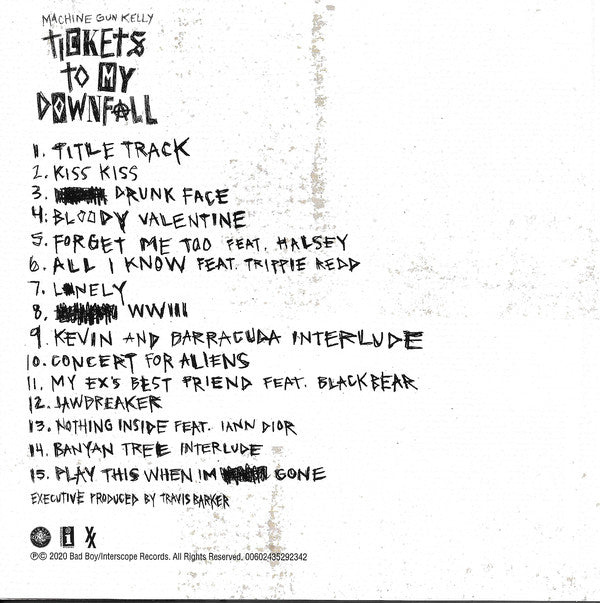 Machine Gun Kelly (2) : Tickets To My Downfall (CD, Album)