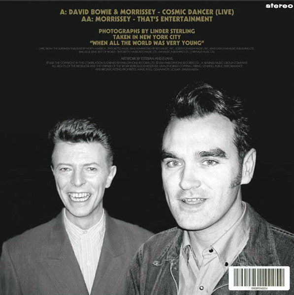 David Bowie & Morrissey : Cosmic Dancer (Live) / That's Entertainment  (7", Single)