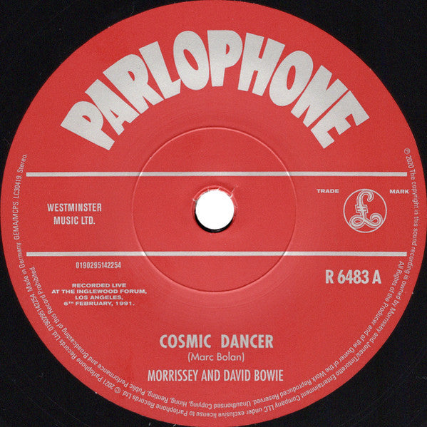 David Bowie & Morrissey : Cosmic Dancer (Live) / That's Entertainment  (7", Single)