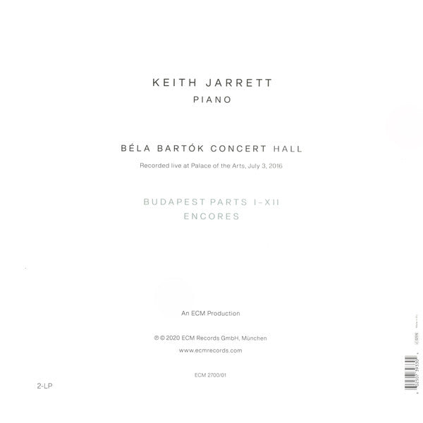 Keith Jarrett : Budapest Concert (2xLP, Album)