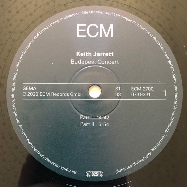 Keith Jarrett : Budapest Concert (2xLP, Album)