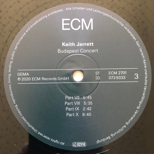 Keith Jarrett : Budapest Concert (2xLP, Album)