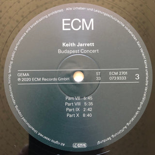 Keith Jarrett : Budapest Concert (2xLP, Album)