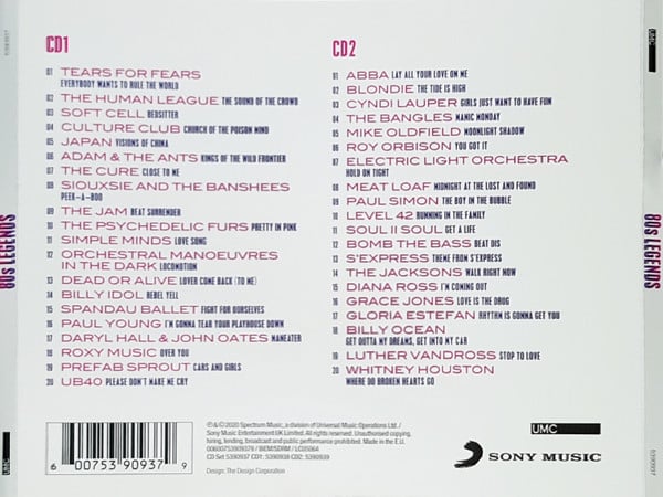 Various : 80s Legends (40 Definitive Artists) (2xCD, Comp)