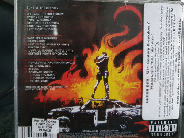 Green Day : 21st Century Breakdown (CD, Album, Promo)