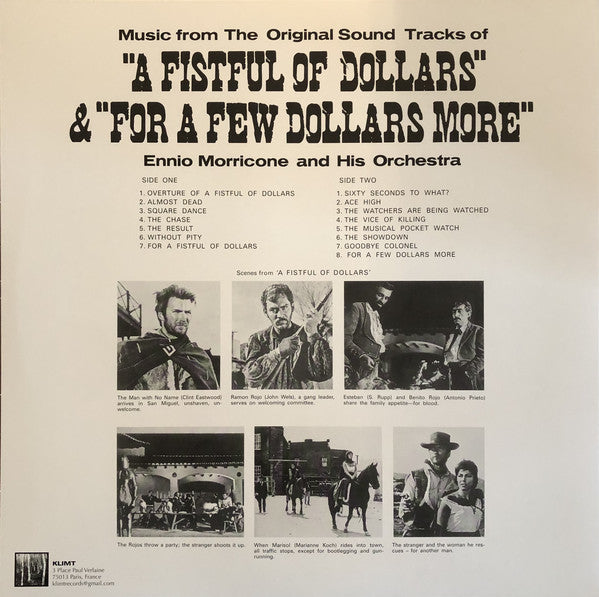Ennio Morricone E La Sua Orchestra* : A Fistful of Dollars / For a Few Dollars More (LP, Comp, Ltd, RE, RM, Oxb)