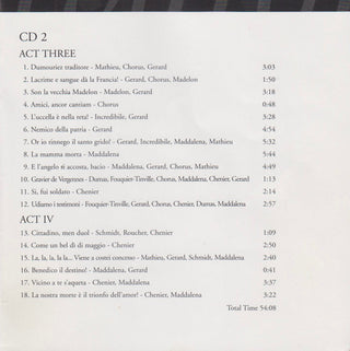 Umberto Giordano, Renata Tebaldi, Mario del Monaco : Andrea Chenier (2xCD)