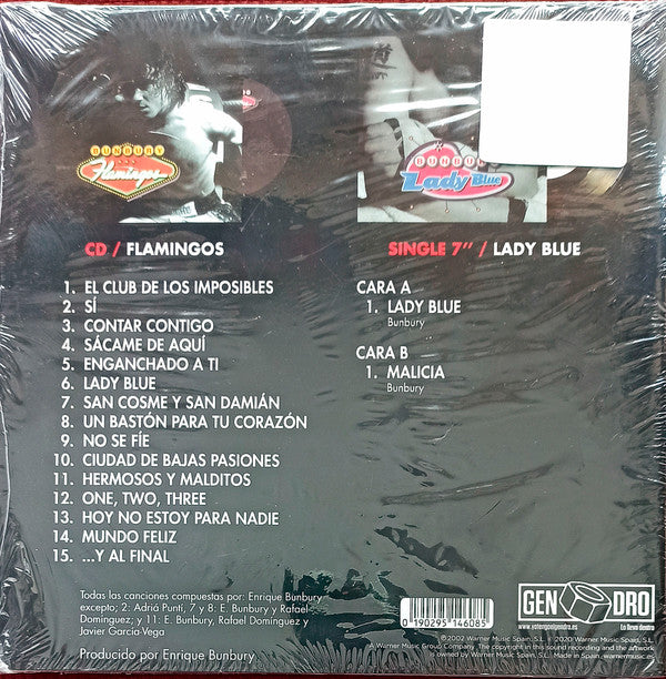 Enrique Bunbury : Lady Blue / Flamingos (7", Single, Ltd + CD, Album, RE)