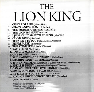 The Copy Cats : The Lion King (CD, Album)