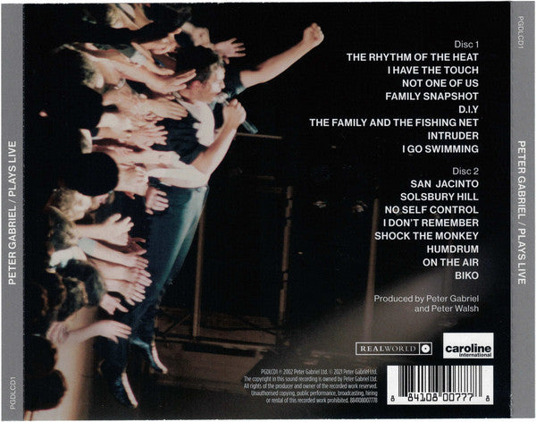 Peter Gabriel : Plays Live (2xCD, Album, RE, RM)