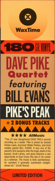 Dave Pike Quartet Featuring Bill Evans : Pike's Peak (LP, Album, Ltd, RE)