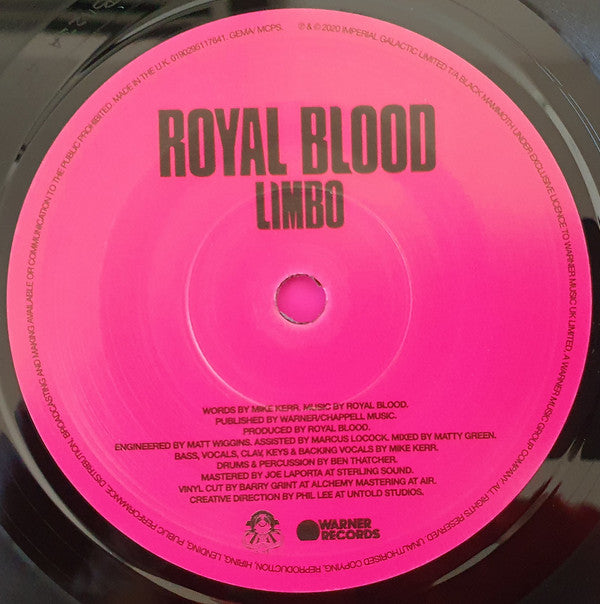 Royal Blood (6) : Limbo (7", S/Sided, Single, Etch)