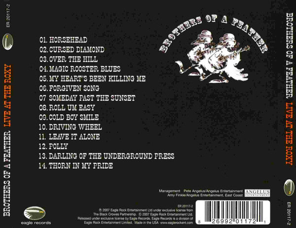 Brothers Of A Feather Featuring Chris Robinson (2) & Rich Robinson : Live At The Roxy (CD, Album)
