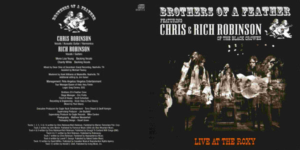 Brothers Of A Feather Featuring Chris Robinson (2) & Rich Robinson : Live At The Roxy (CD, Album)