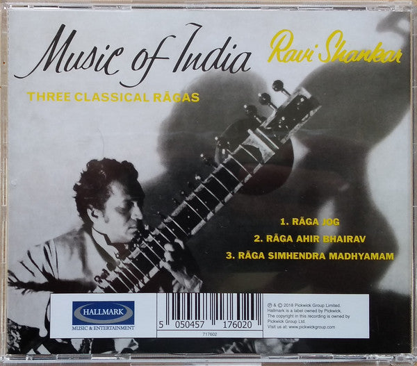 Ravi Shankar : Music Of India Three Classical Ragas (CD, Album, RE)