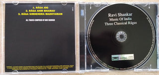 Ravi Shankar : Music Of India Three Classical Ragas (CD, Album, RE)