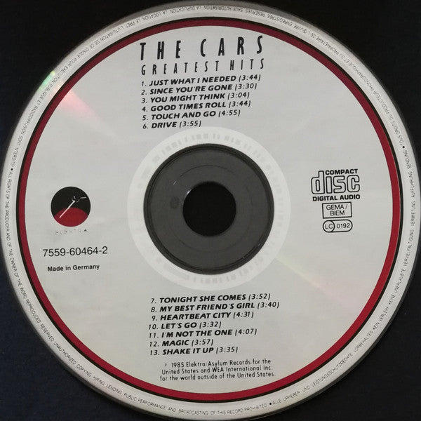 The Cars : The Cars Greatest Hits (CD, Comp, RE)