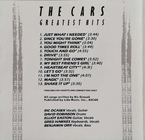The Cars : The Cars Greatest Hits (CD, Comp, RE)
