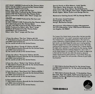 The Cars : The Cars Greatest Hits (CD, Comp, RE)