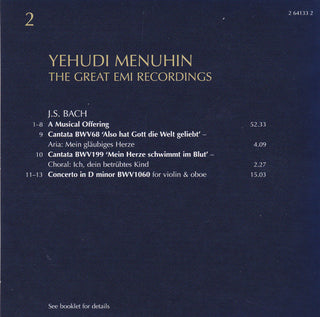 Yehudi Menuhin : The Great EMI Recordings (51xCD, Comp, Mono + Box)