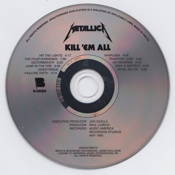 Metallica : Kill 'Em All (CD, Album, RE, RM, Dig)